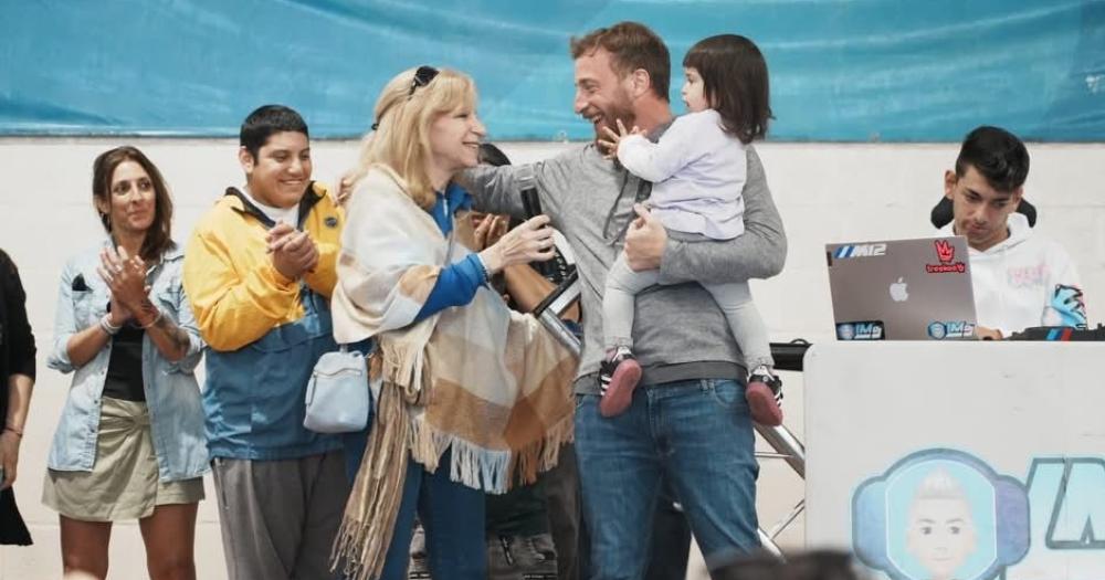 Ortermín junto a su hija Sofía y su madre Alicia Ledwab