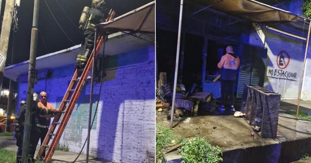 Bomberos y personal de Defensa Civil trabajaron en el lugar