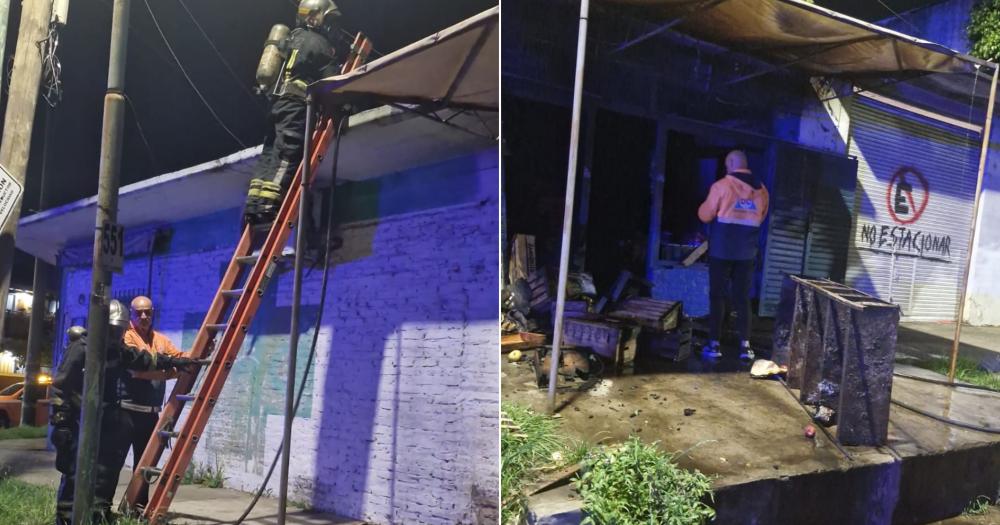 Bomberos y personal de Defensa Civil trabajaron en el lugar