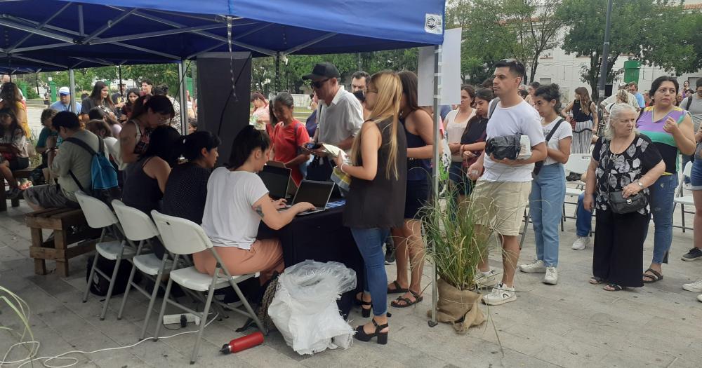 La última entrega de semillas se llevó a cabo en la Plaza Grigera