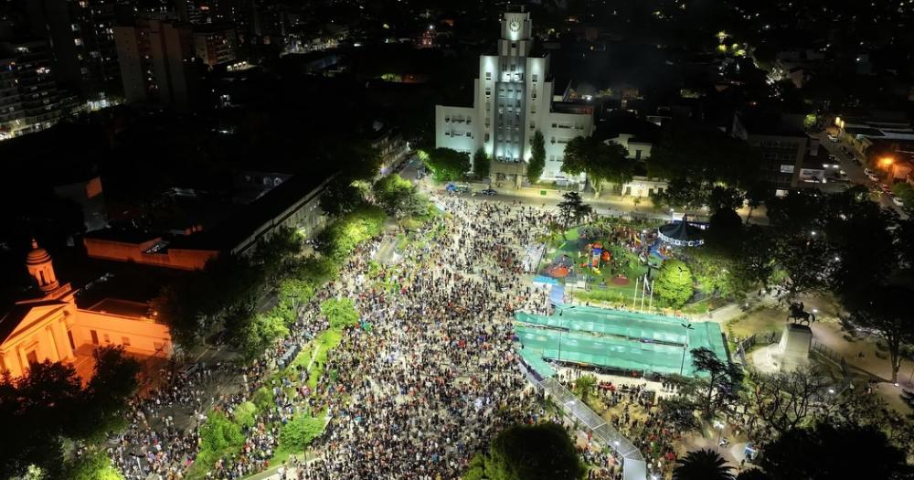 La Plaza Grigera repleta de familias un clsico que se repite