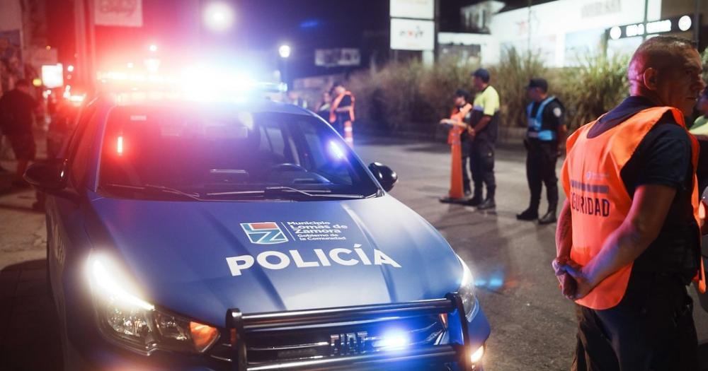 Operativo nocturno sobre la Avenida Yrigoyen y Las Heras