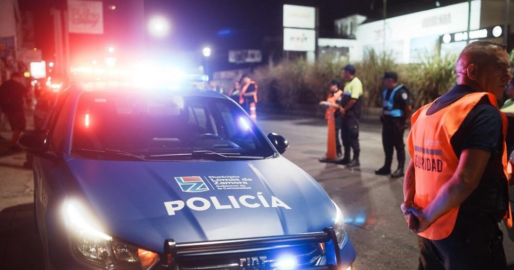 Operativo nocturno sobre la Avenida Yrigoyen y Las Heras