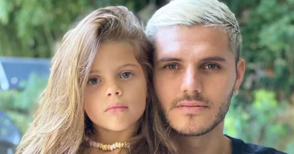 Mauro Icardi y su hija Francesca