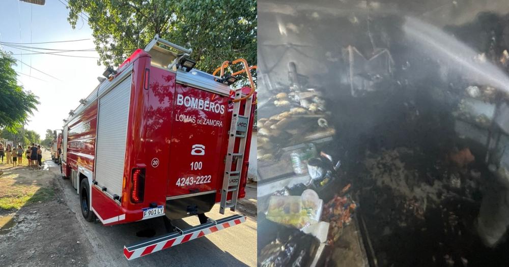 Los Bomberos de Lomas intervinieron en el lugar