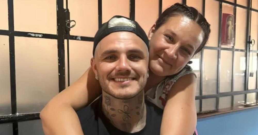 Mauro Icardi y su hermana Aldana