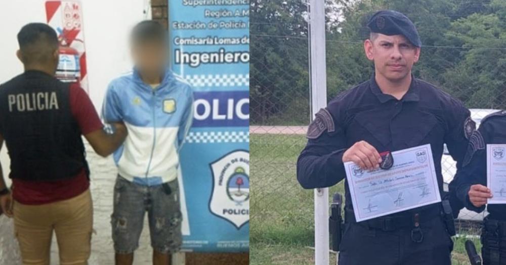 El joven detenido y el policía asesinado