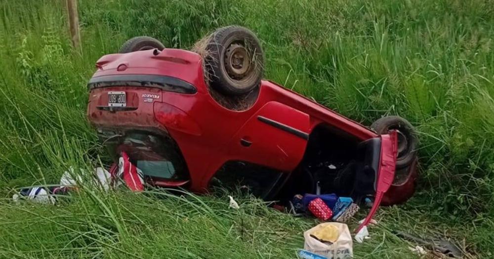 Así quedó el auto de la familia de Llavallol