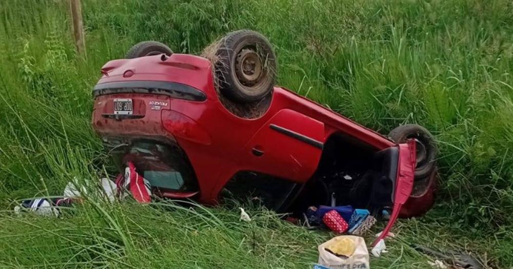 Así quedó el auto de la familia de Llavallol