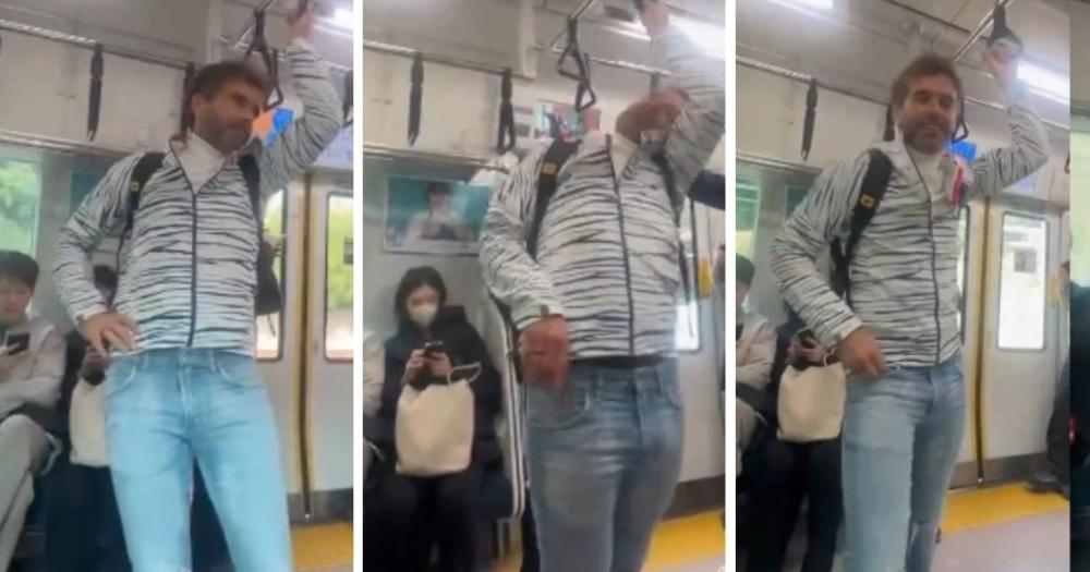 Nicols Cabré se llevó una lluvia de críticas por una broma pesada en el tren en Japón