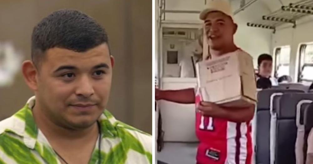 Brian Alberto de Gran Hermano volvioacute a vender golosinas en el tren