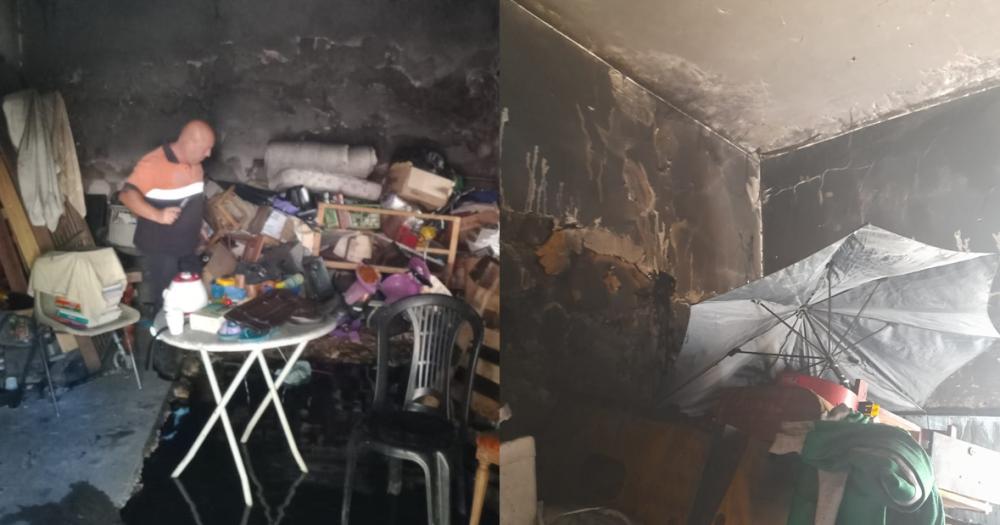 La casa quedó completamente destruida