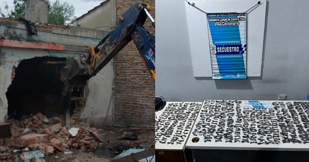 Tras el allanamiento el lugar fue destruido