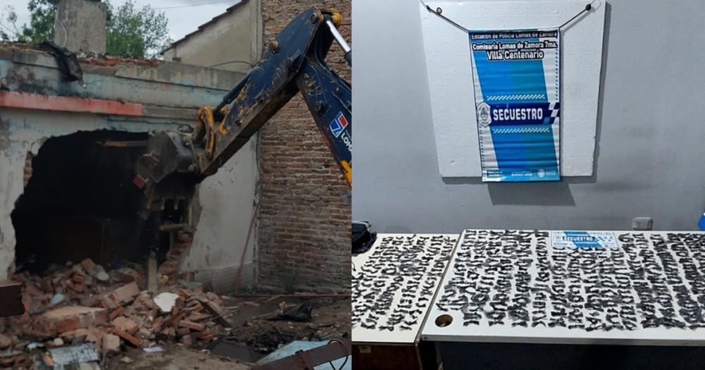 Tras el allanamiento el lugar fue destruido