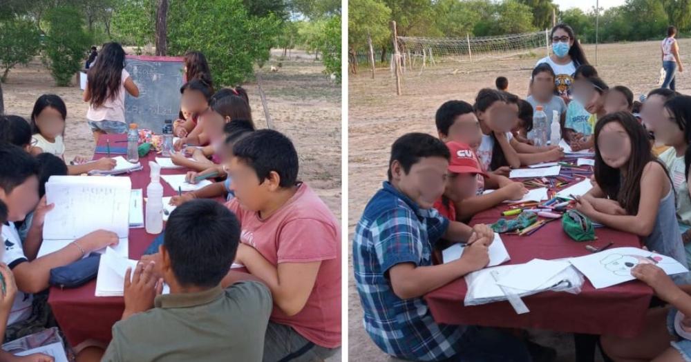 Todo lo juntado ira a las escuelas para los cientos de chicos que asisten durante todo el año