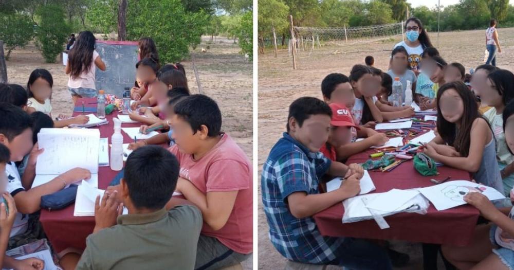 Todo lo juntado ira a las escuelas para los cientos de chicos que asisten durante todo el año