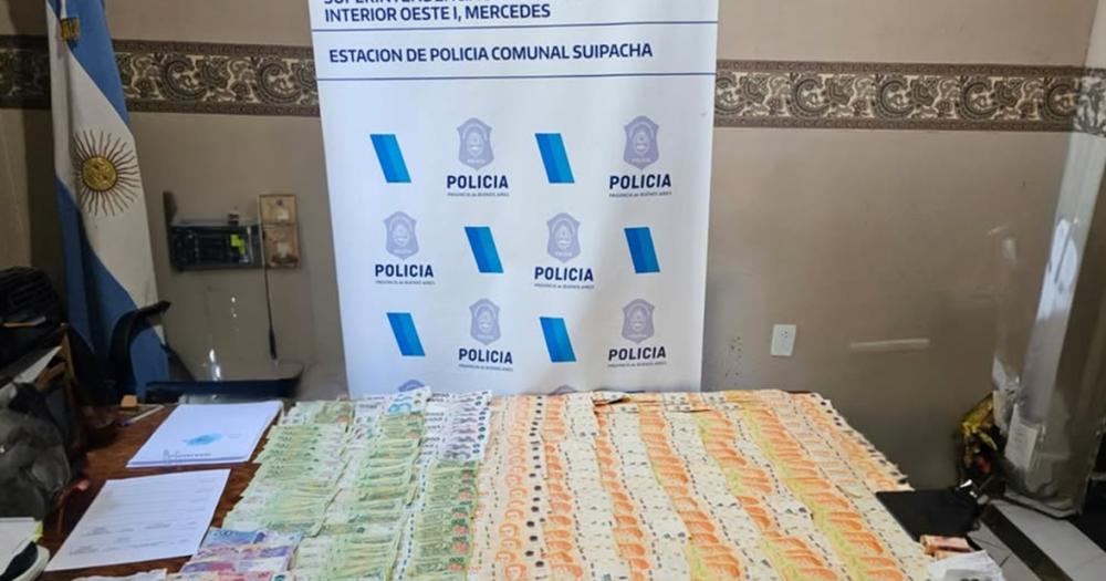 El dinero incautado al vecino de Llavallol