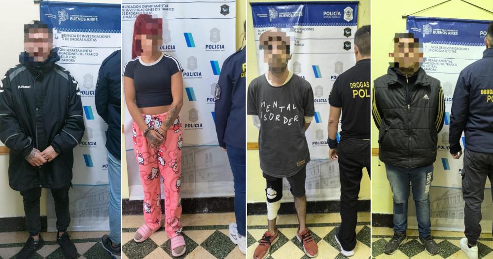 En total hubo cuatro detenidos en el operativo