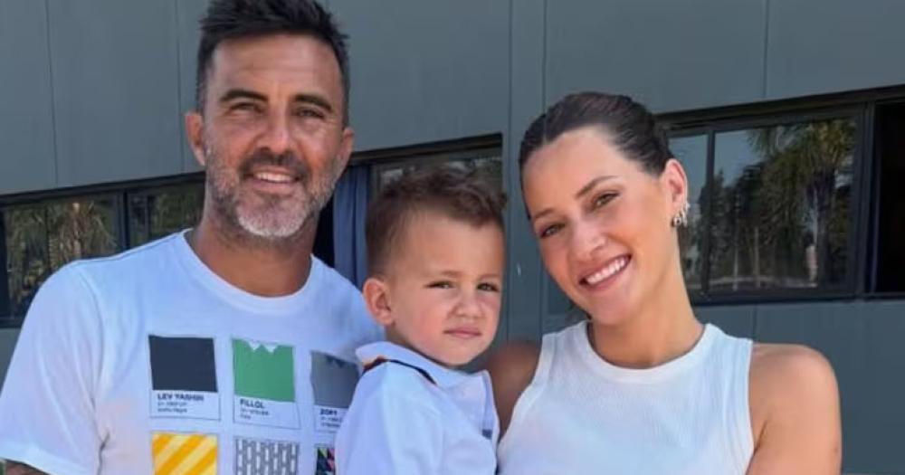 Fabian Cubero y Mica Viciconte con Luca