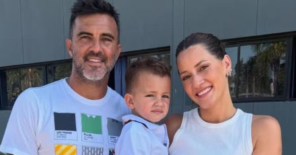 Fabian Cubero y Mica Viciconte con Luca