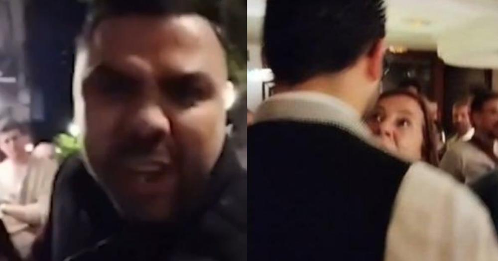 Hubo empujones e insultos del personal del bar