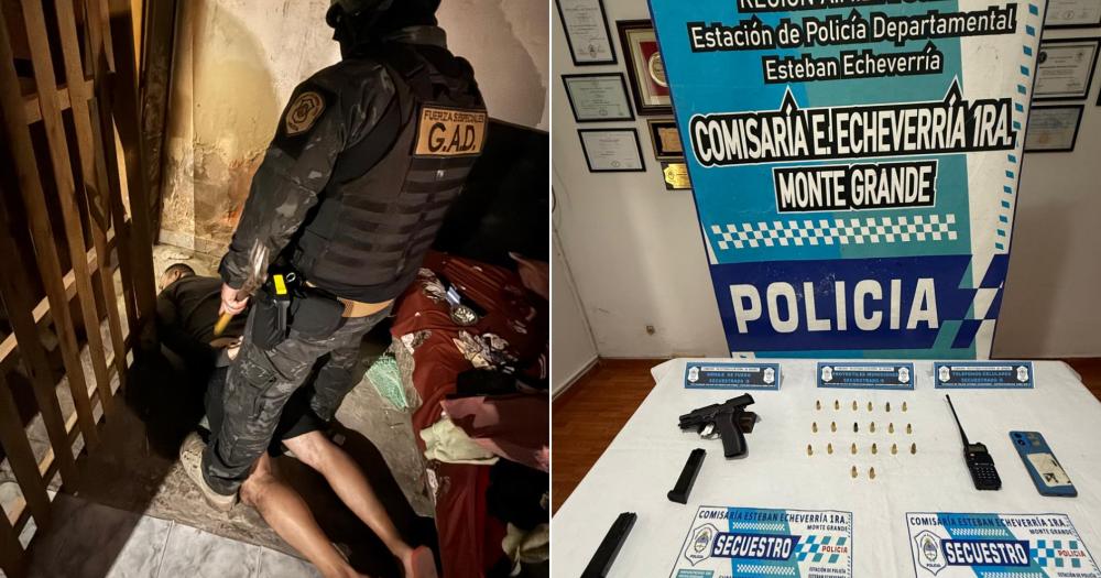 El acusado cayó durante un allanamiento
