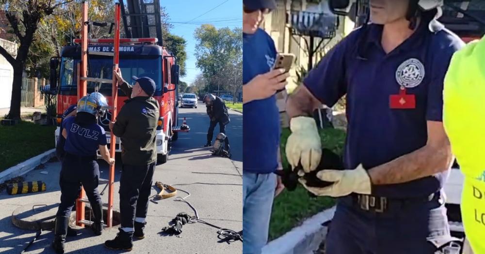 El rescate quedó filmado