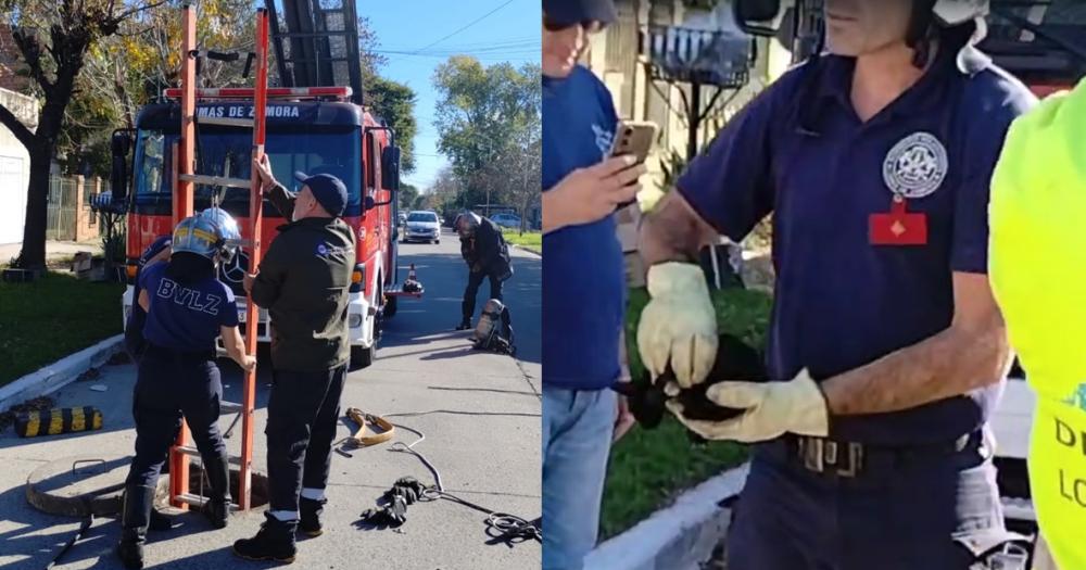 El rescate quedó filmado