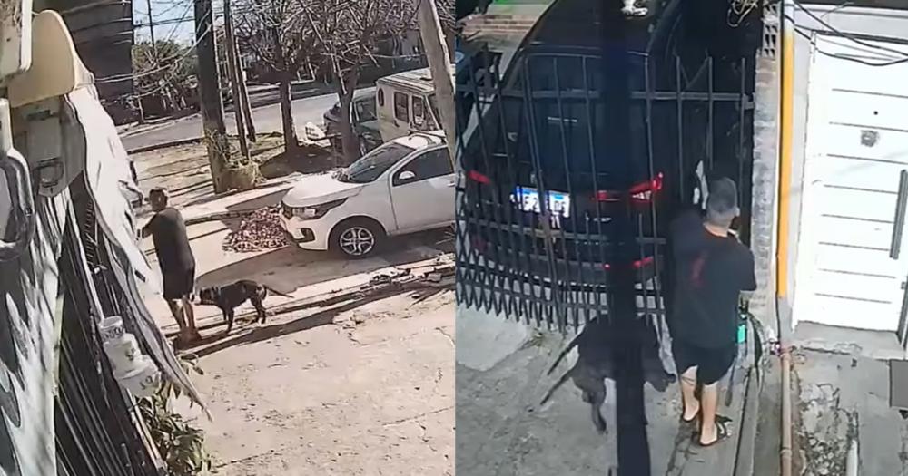 El momento del abandono quedó filmado