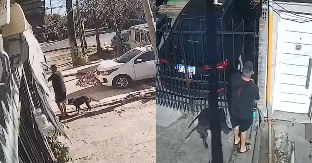 El momento del abandono quedó filmado