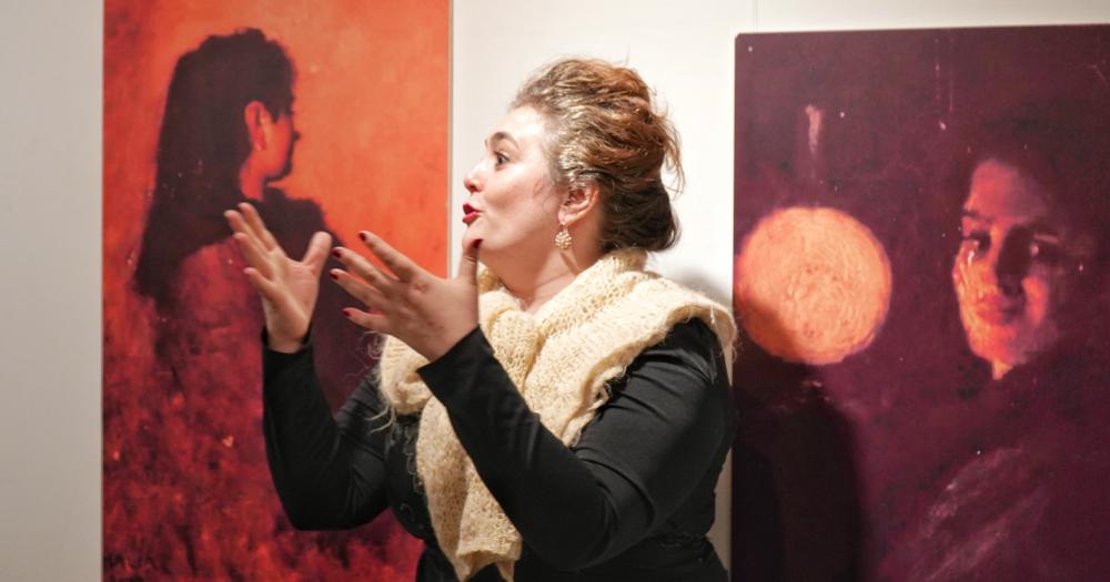 Agustina Sanguinetti har una intervención artística
