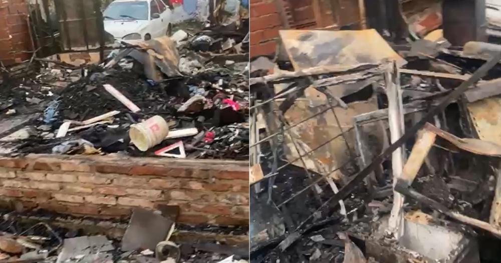 Así quedó la casa tras el incendio