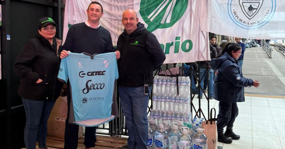 Se llevó todo lo recaudado a la estación desde donde partió el tren con las donaciones
