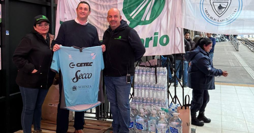 Se llevó todo lo recaudado a la estación desde donde partió el tren con las donaciones