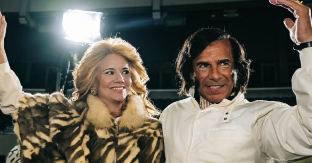 Griselda Siciliani y Leo Sbaraglia personificados en la serie de Carlos Menem