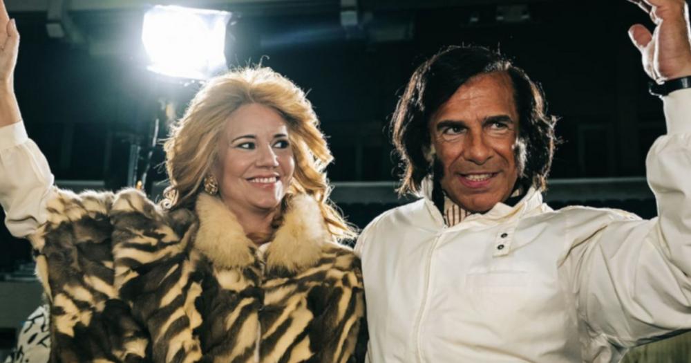 Griselda Siciliani y Leo Sbaraglia personificados en la serie de Carlos Menem