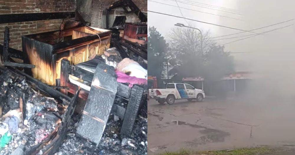 El incendio provocó importantes daños materiales