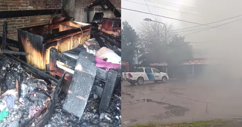 El incendio provocó importantes daños materiales