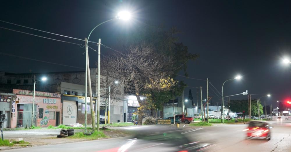 Colocaron ms de 200 luces en la Avenida Eva Perón