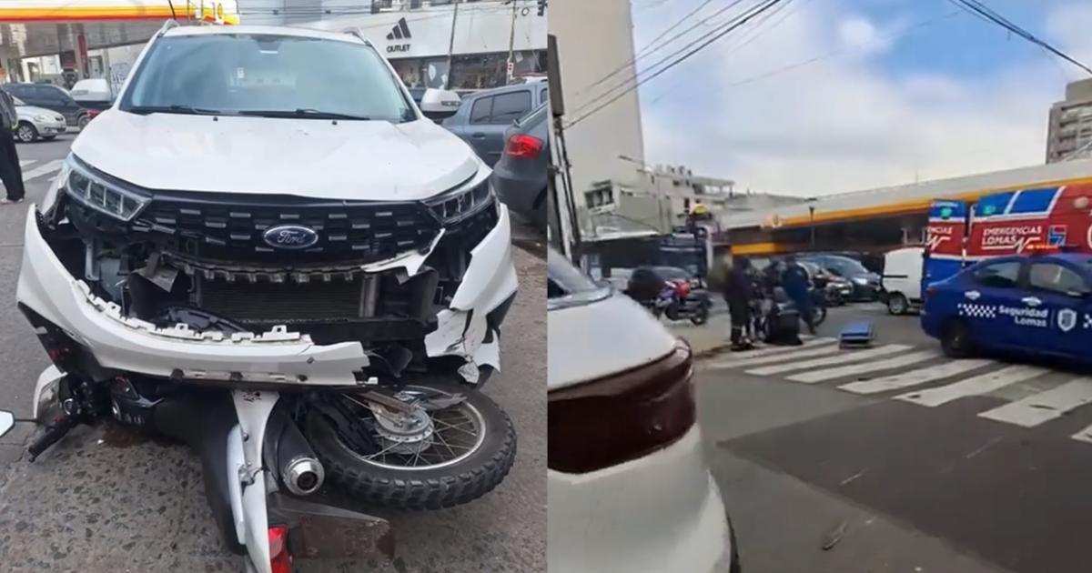 Así quedó el auto tras el choque