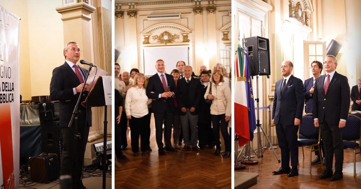 Una fiesta se vivió en el Salón Dorado de la Sociedad Unión y Estrella de Lomas para festejar el Día Nacional de Italia