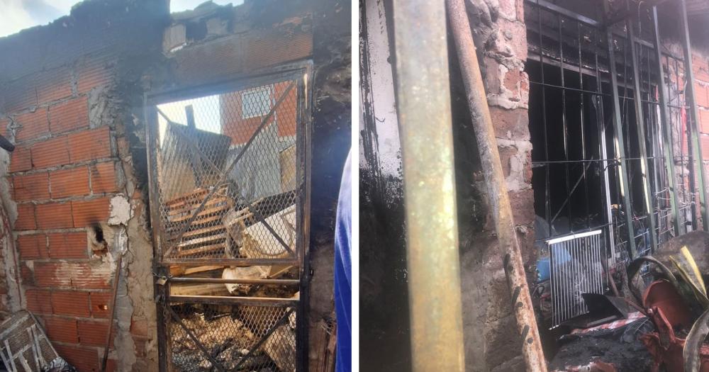 El fuego arrasó con la casa y la dejó inhabitable