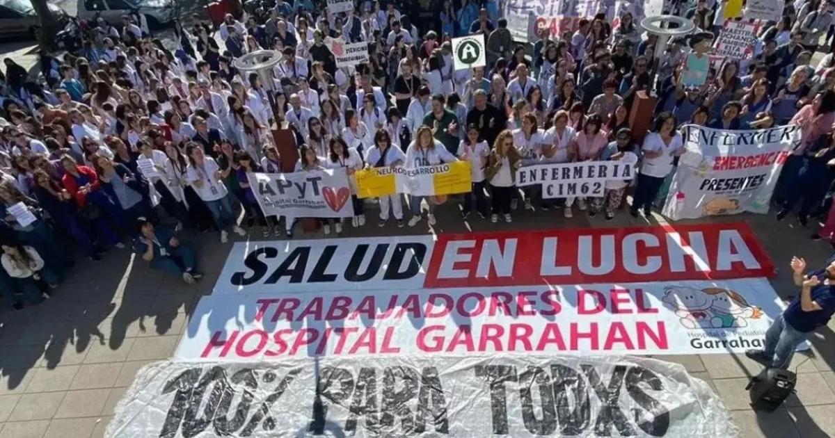 Los trabajadores el hospital Garrahan organizan una nueva marcha en reclamo contra el Gobierno de Javier Milei
