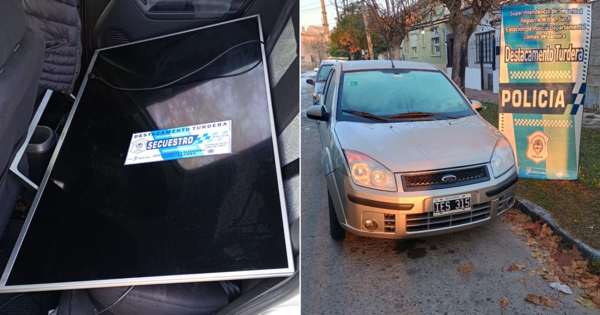El detenido escapaba con el auto y dems pertenencias robadas a la víctima