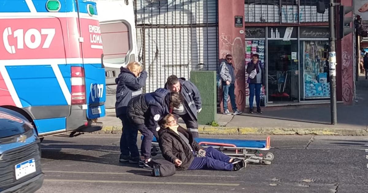 Personal de Emergencias 107 de Lomas se presentó rapidamente en el lugar