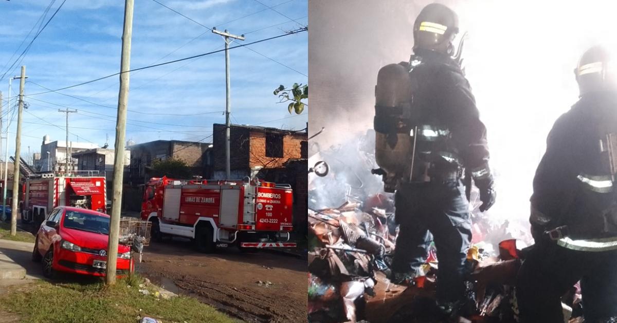 Hubo un arduo trabajo de los Bomberos de Lomas