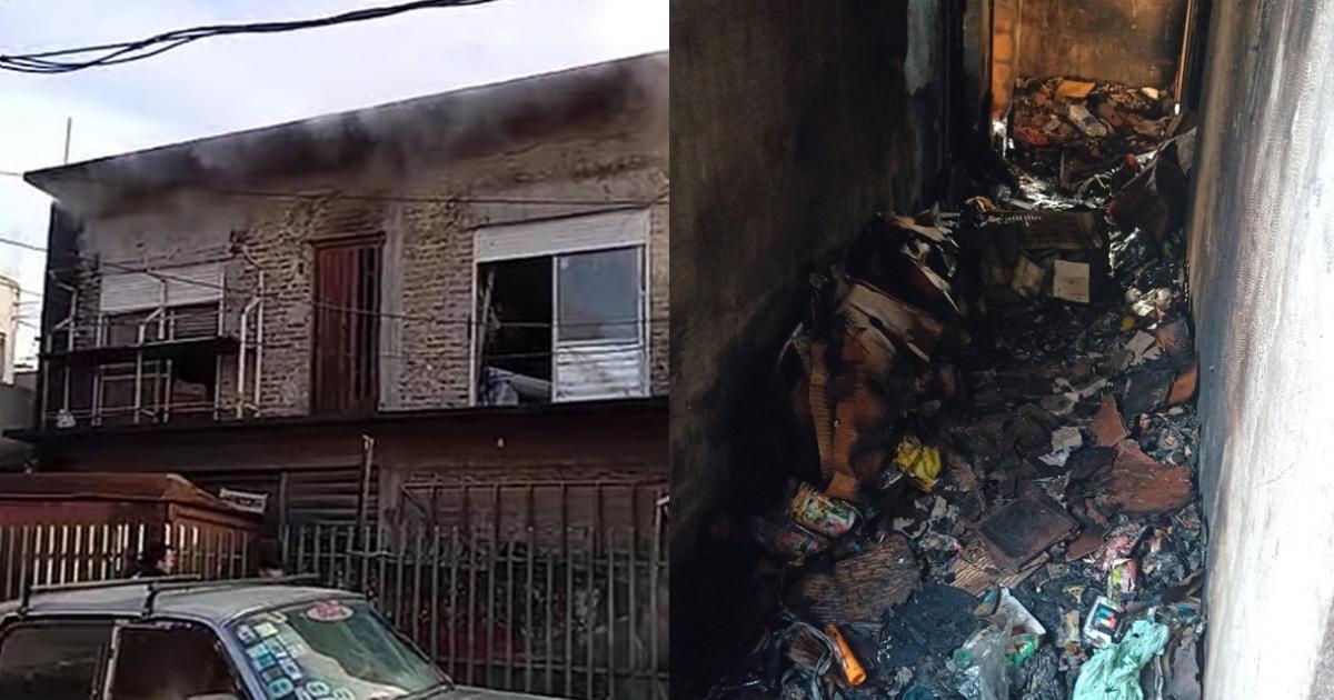 El incendio empezó en la planta alta y la familia perdió todo