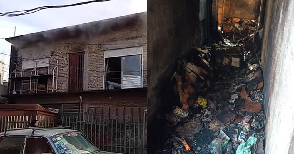 El incendio empezó en la planta alta y la familia perdió todo
