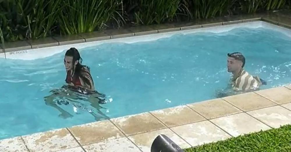 Zambullida y festejo en Gran Hermano