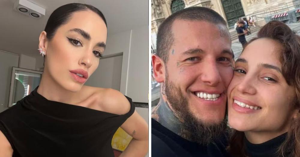Lali Espósito en medio de Alex Caniggia y Melody Luz